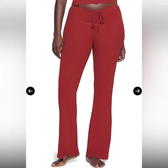 Skims Soft Lounge Ruched Pants In Brick - Picture 2 of 7